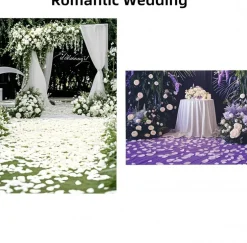 300Pcs Silk Ivory Rose Petals,Artificial Flowers Petals Romantic Night Decoration for Wedding