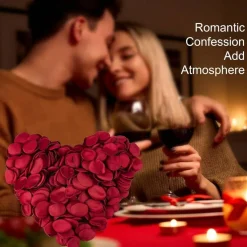 400 PCS Silk Rose Petals Burgundy Red Flower Petals for Romantic Night, Weddings Aisle Centerpieces, Table, Party, Home Decoration, Romantic Night Decoration