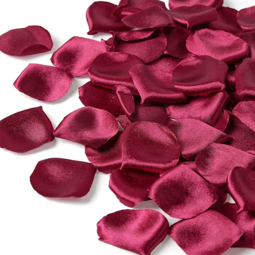 300pcs Silk Rose Petals Burgundy Heart Flower Petals for Wedding