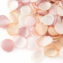 300PCS Silk Rose Petals Nude Pink Wedding Supplies Flower Girl Basket Table Aisle Runner Party Dinner Bridal Shower Decoration