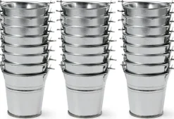 24Pcs Silver Metal Buckets (Silver) 2.1