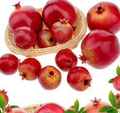 12PCS - Simulation Lifelike Fake Pomegranates Decoration Realistic