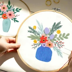 8 Pcs 8 Sizes Round+Oval Embroidery Hoops Set,8cm to 26cm with 1 pcs Screwdriver