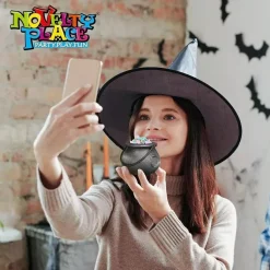 12 Pcs Spooky Halloween Candy Cauldrons Mini Black Cauldron Children Bucket Toy