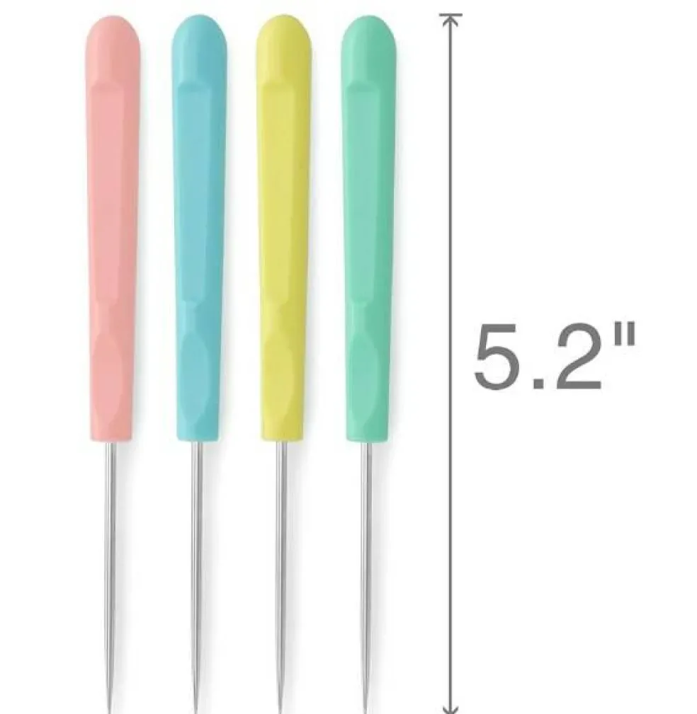 4 Pcs Sugar Stir Needle Scriber Needle Cookie Decorating Supplies Tool 5.2 Inches