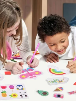 24Pcs Summer Diamond Art Kits for Kids, Diamond Painting Kits, Arts and Crafts for Kids Ages 6-8-12, Gem Art As Gifts Ideas for Girls Boys, Small Diamond Painting Stickers, Kids Craft Age 6+