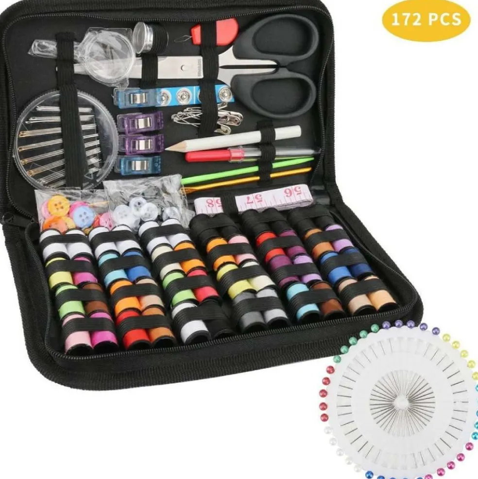 172pcs Travel Sewing Kit, Premium Sewing Supplies Professional Sew Kits