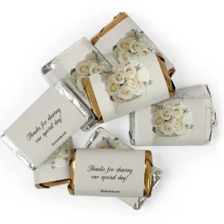 68 Pcs Wedding Candy Hershey's Chocolate Party Favors by Just Candy (20oz) - Floral