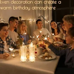 4PCS White LED Candles (D:2.5" x H:7") ,Flameless Pillar Candles,Battery Operated Candles/Fake Candle, Velas Artificiales Para Decoracion for Valentine's Day Wedding Diwali Fall Christmas Decorations