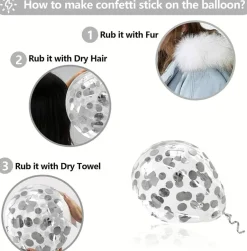 100PCS White Silver Balloon Garland Arch Kit, Metallic Silver Confetti White Latex Balloons in Assorted Sizes with Arch Strip and Glue Dots for Wedding Birthday Baby Shower Party Decorations