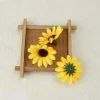 100Pcs Yellow Artificial Fake Sunflower (Yellow) 1"D x 0.2"W x 1"H