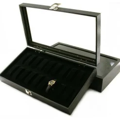 2Pc 18 Watch Glass Top Display Cases