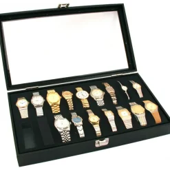 2Pc 18 Watch Glass Top Display Cases