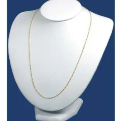 3Pc White Leather Jewelry Necklace Display Bust 8" New