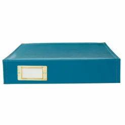 Peacock Blue Faux Leather D-Ring Scrapbook Album by Recollections®