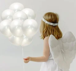 Pearl White Latex Balloons 50pcs 12in Matte Party & Wedding Decor