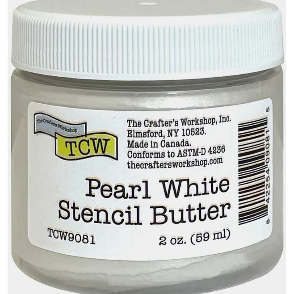 Pearl White 2oz Stencil Butter - The Crafter's Workshop