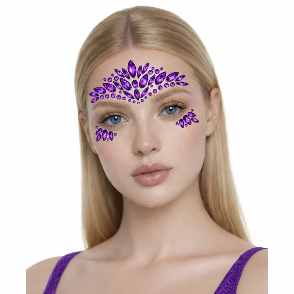 Peel & Stick Jewel Face Decal Set
