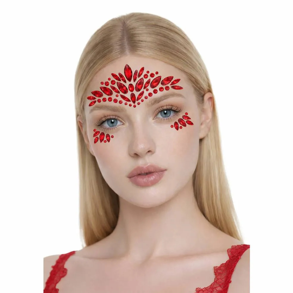 Peel & Stick Jewel Face Decal Set