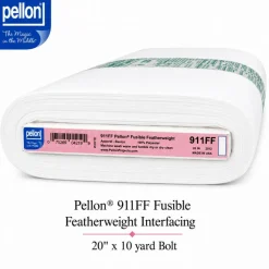 Pellon® 911FF Fusible Featherweight Interfacing – 20" x 10 yard Bolt (White)