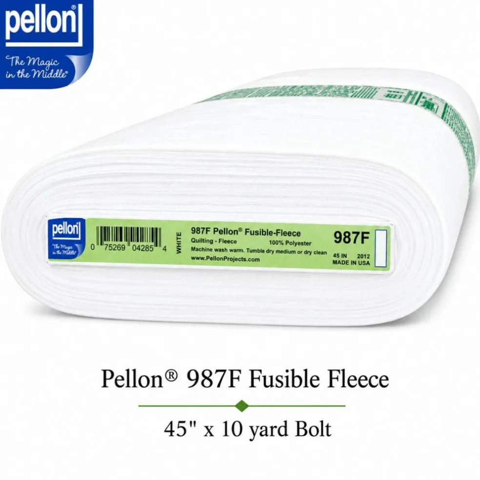 Pellon® 987F Fusible Fleece – 45" x 10 yard Bolt (White)