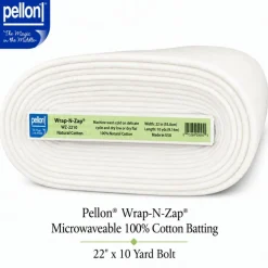 Pellon® Wrap-N-Zap® Microwaveable Cotton Batting – 22" x 10 Yard Bolt