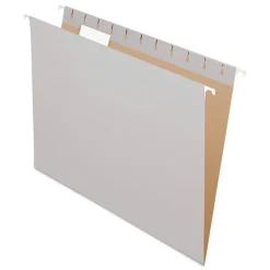 Pendaflex 1/5-Cut Tabs Letter Size Colored Hanging Folders - Gray (25/Box)