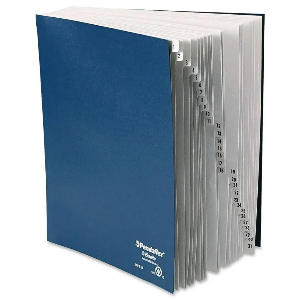 Pendaflex 31 Dividers Date Index Letter Size Expanding Desk File - Dark Blue
