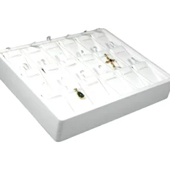 Pendant Necklace Chain Display Leather Showcase Tray