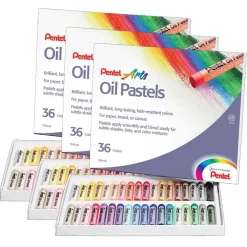 Pentel Arts® Oil Pastel Set, 3 Packs of 36