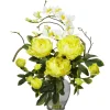 Peony & Orchid Silk Flower Arrangement