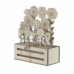 8.75" Peony & Rose Mix DIY Plywood Crate Décor by Make Market®