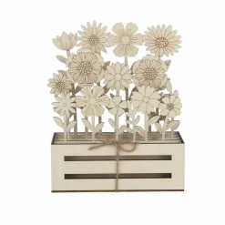8.75" Peony & Rose Mix DIY Plywood Crate Décor by Make Market®
