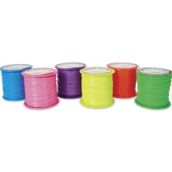 Pepperell Rexlace Plastic Lacing - Set of 6, Neon Colors, 300 yds