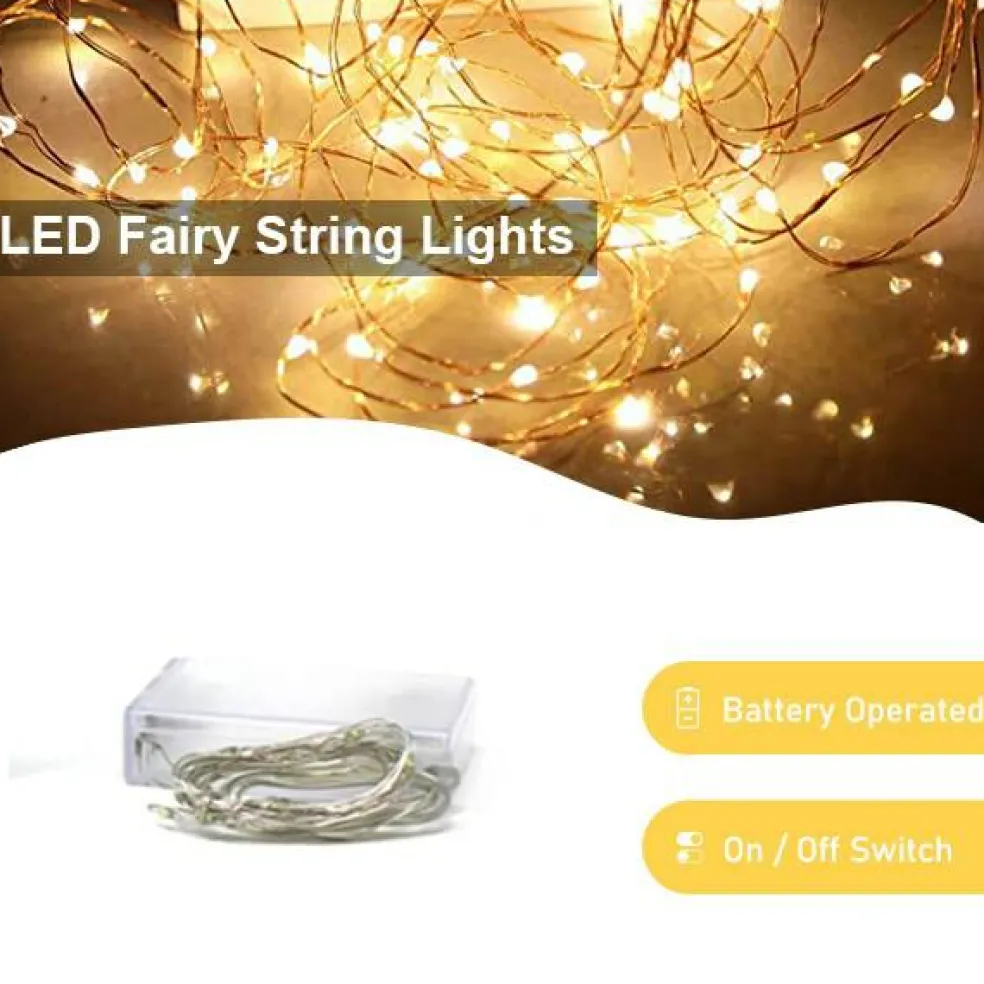 Perfect Holiday 30 LED Copper Fairy String Lights - Battery Operated