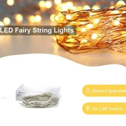 Perfect Holiday 30 LED Copper Fairy String Lights - Battery Operated