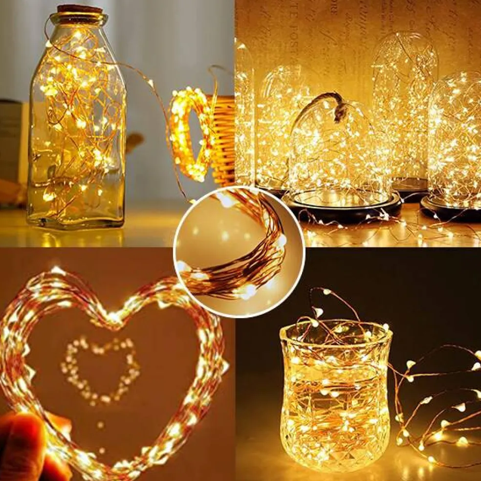 Perfect Holiday 30 LED Copper Fairy String Lights - Battery Operated