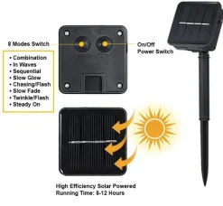 Perfect Holiday 200 LED Mini Micro Solar String Light With Copper Wire
