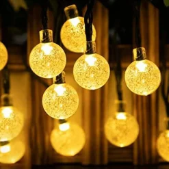 Perfect Holiday 30 LED Solar Bulb String Lights