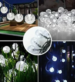Perfect Holiday 30 LED Solar Bulb String Lights