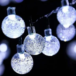 Perfect Holiday 30 LED Solar Bulb String Lights