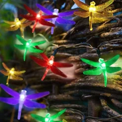 Perfect Holiday 30 LED Solar String Light Dragonfly