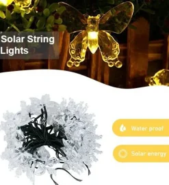 Perfect Holiday LED Solar String Lights - Butterfly Design