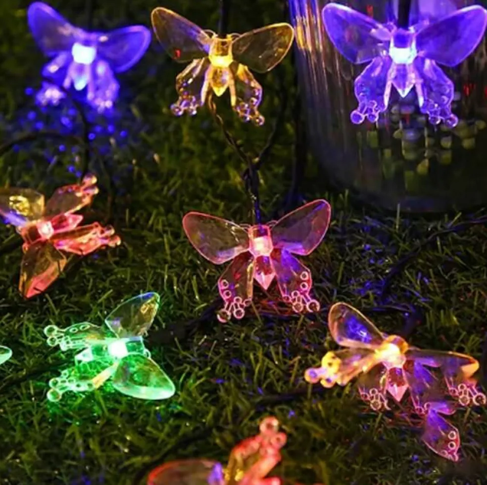 Perfect Holiday LED Solar String Lights - Butterfly Design