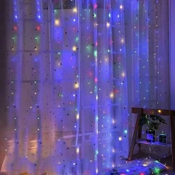 Perfect Holiday 300 LED USB Fairy Curtain Light With Remote - 8 Light Modes