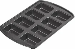 Perfect Results Non-Stick Mini Loaf Pan, 8-Cavity, 15.2 IN x 9.5 IN x 1.6, Gray