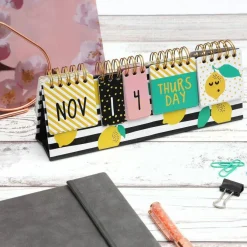 Perpetual Lemon Flip Calendar