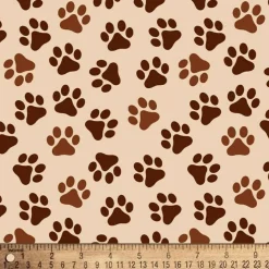 Pet Prints Flannel Fabric | By The Yard | Sewing and Crafting | 42 inches wide