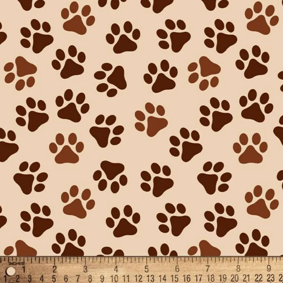 Pet Prints Flannel Fabric | By The Yard | Sewing and Crafting | 42 inches wide