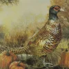9" Phesant with Pumpkins Block Tabletop Décor by Ashland®